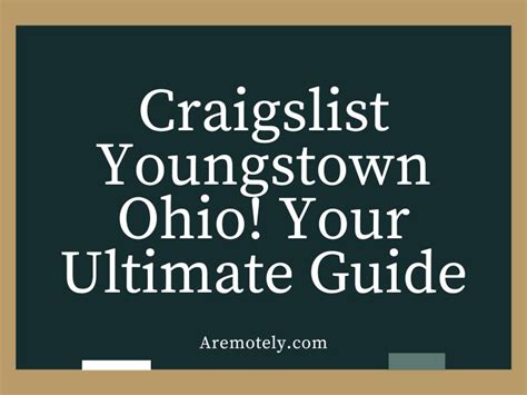 see also. . Craigslist for youngstown ohio